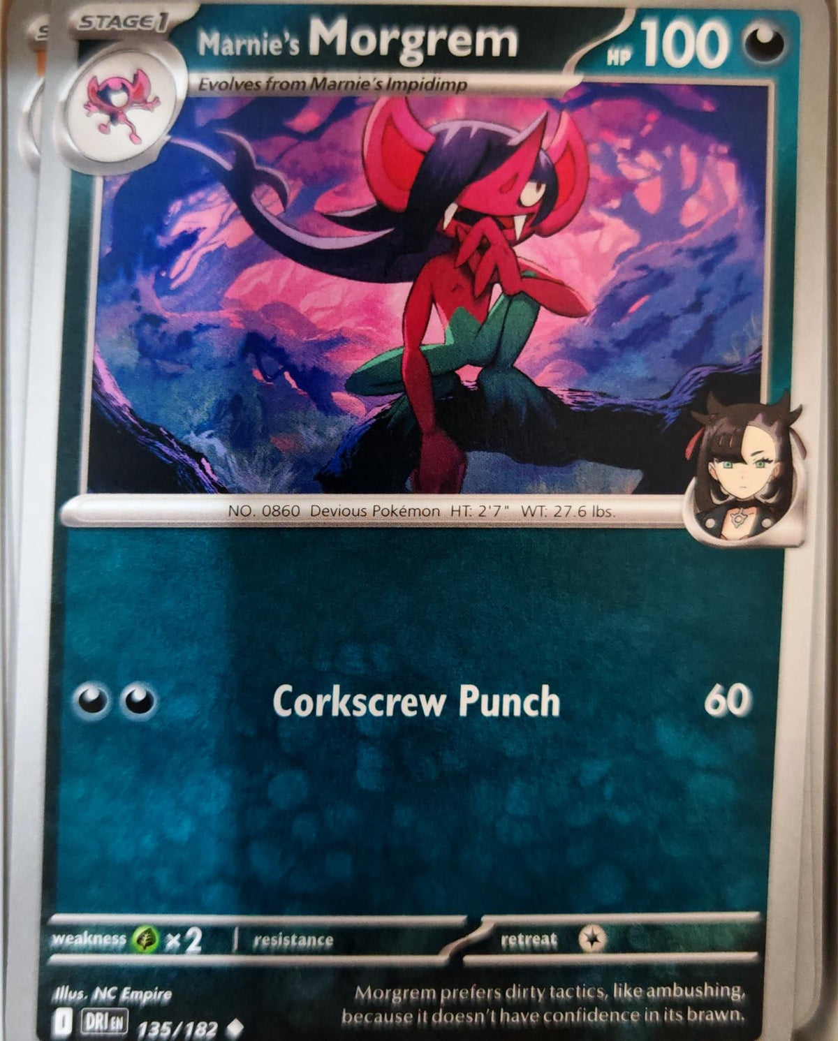 Marnie's Morgrem - 135/182 - - DESTINED RIVALS - Pokemon - Uncommon | AA07-62