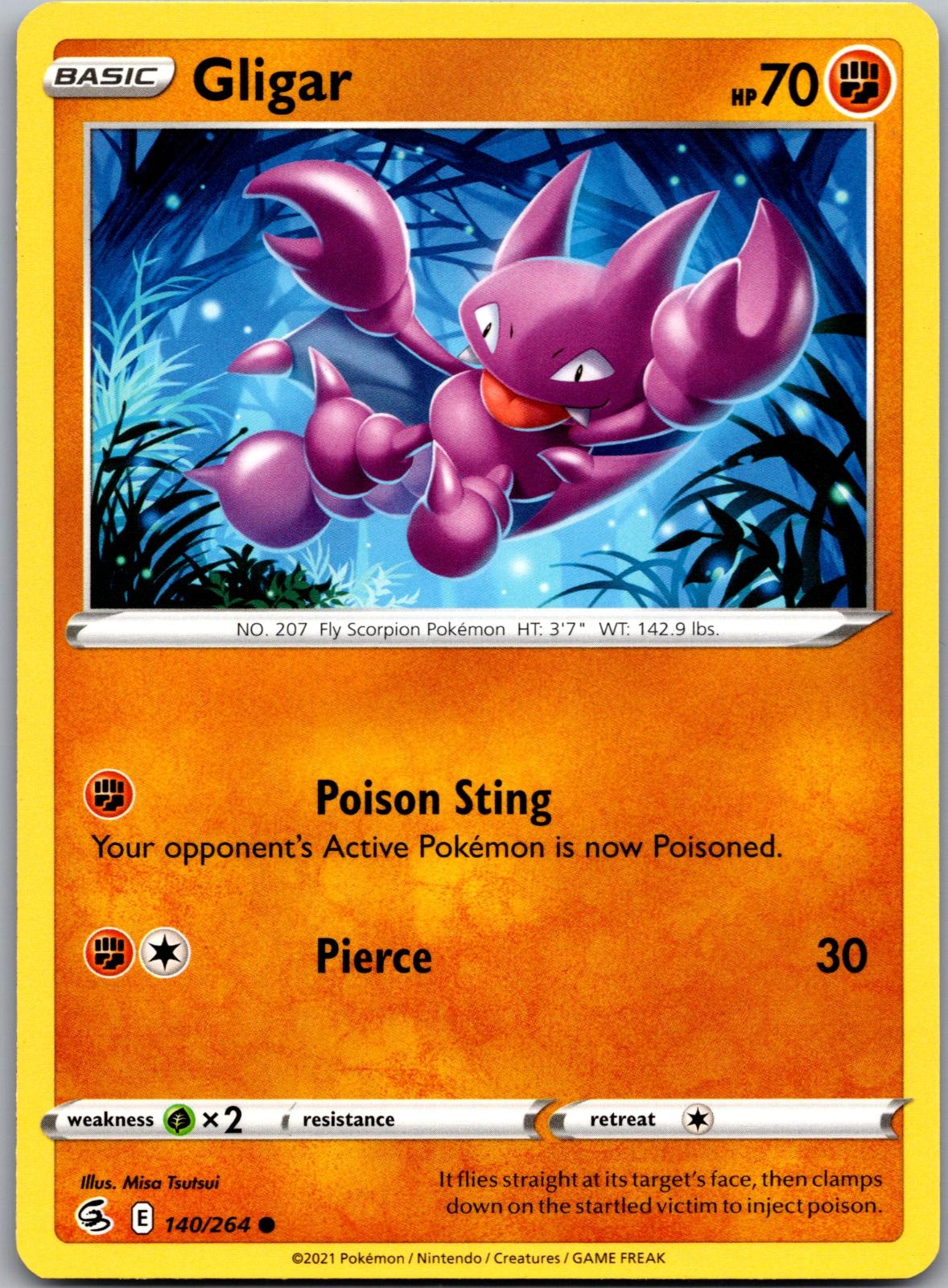 Gligar - 140/264 - - FUSION STRIKE - Pokemon - Common | AA90-20