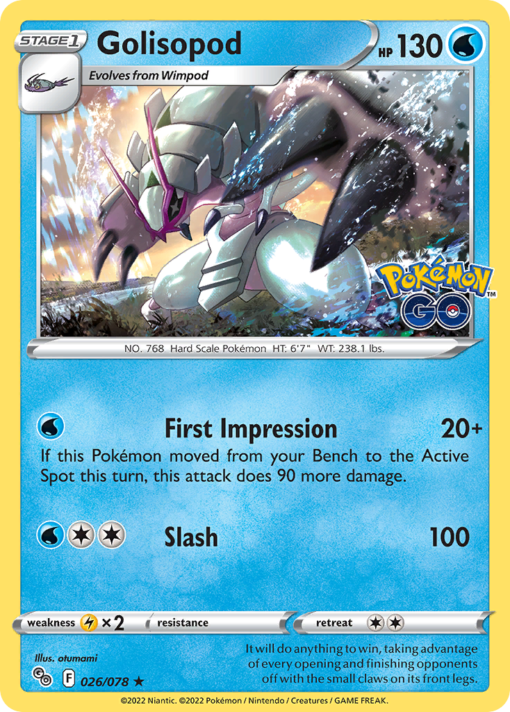 Golisopod - 026/078 - Holo - POKEMON GO - Pokemon - Rare | AA120-7