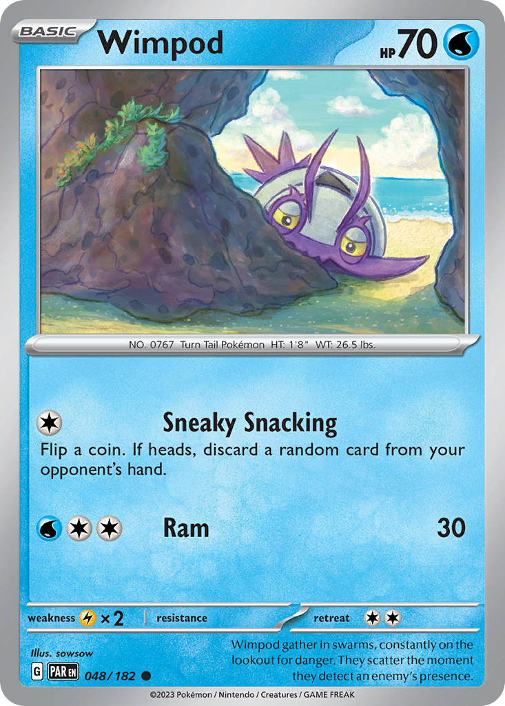 Wimpod - 048/182 - Reverse Holo - PARADOX RIFT - Pokemon - Common | AA49-22