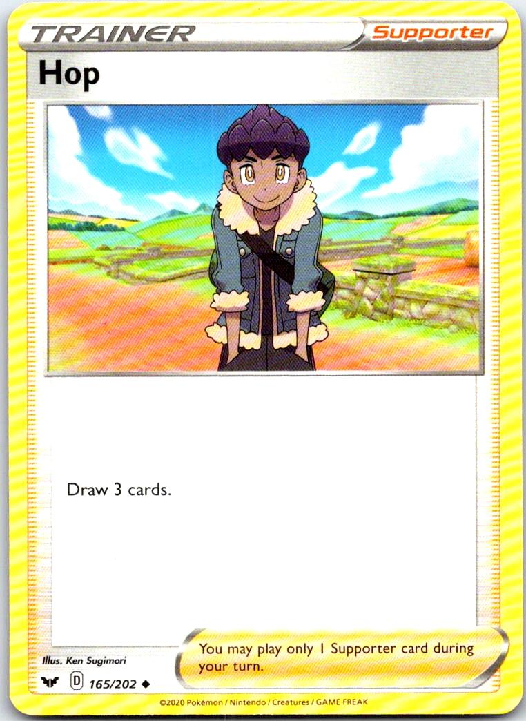 Hop - 165/202 - - SWORD & SHIELD - Pokemon - Uncommon | AB63-6
