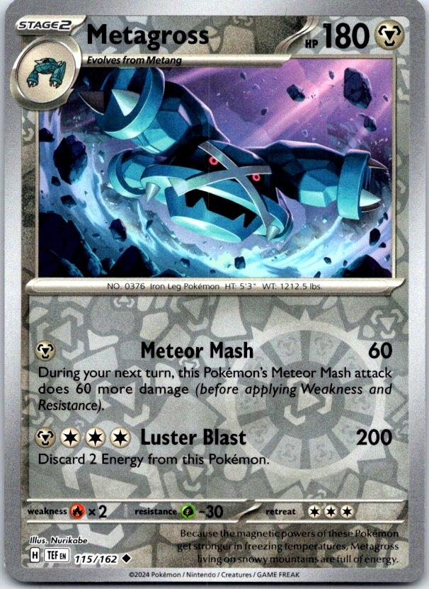 Metagross - 115/162 - Reverse Holo - TEMPORAL FORCES - Pokemon - | AC15-7