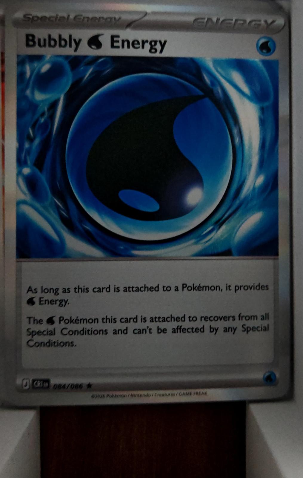 Bubbly W Energy - 084/086 - Holo - CHAOS RISING - Pokemon - Rare | AA44-6