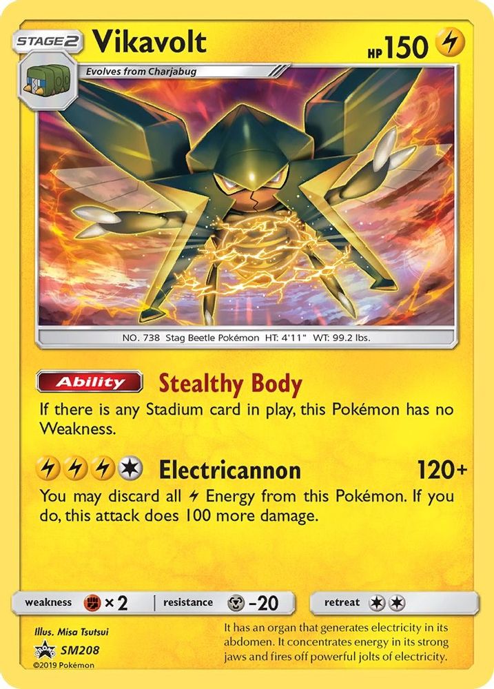Vikavolt - - SM208 - Holo - SUN & MOON PROMO - Pokemon - Promo | AA120-12