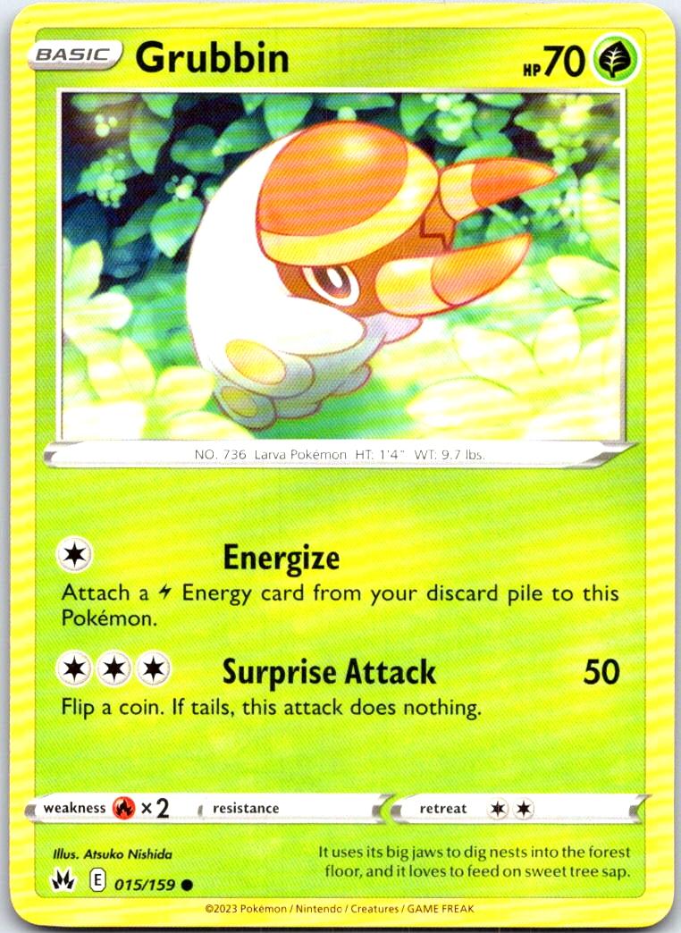 Grubbin - 015/159 - - CROWN ZENITH - Pokemon - Common | AB51-14