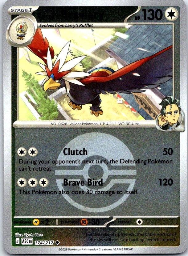 Larry's Braviary (Poke Ball) - 174/217 - Reverse Holo - ASCENDED HEROES - Pokemon - | AC26-36