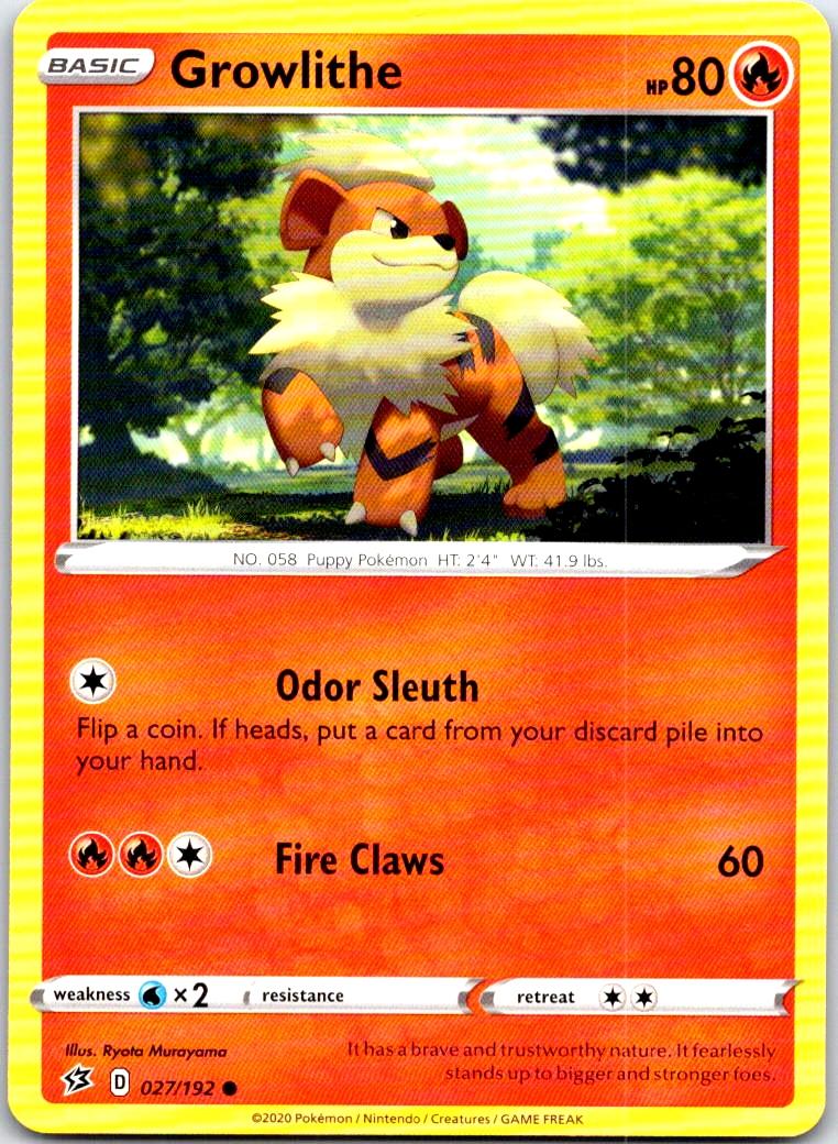 Growlithe - 027/192 - - REBEL CLASH - Pokemon - Common | AB79-24