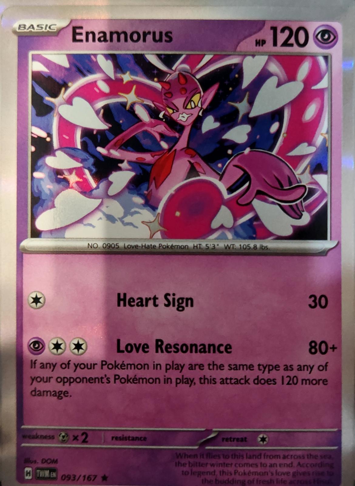 Enamorus - 093/167 - Holo - TWILIGHT MASQUERADE - Pokemon - Rare | AA74-15