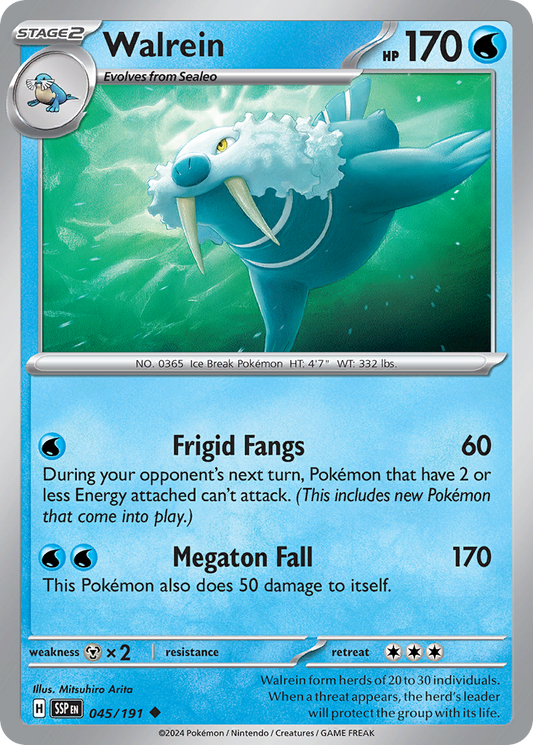 Walrein - 045/191 - - SURGING SPARKS - Pokemon - Uncommon | AA48-15