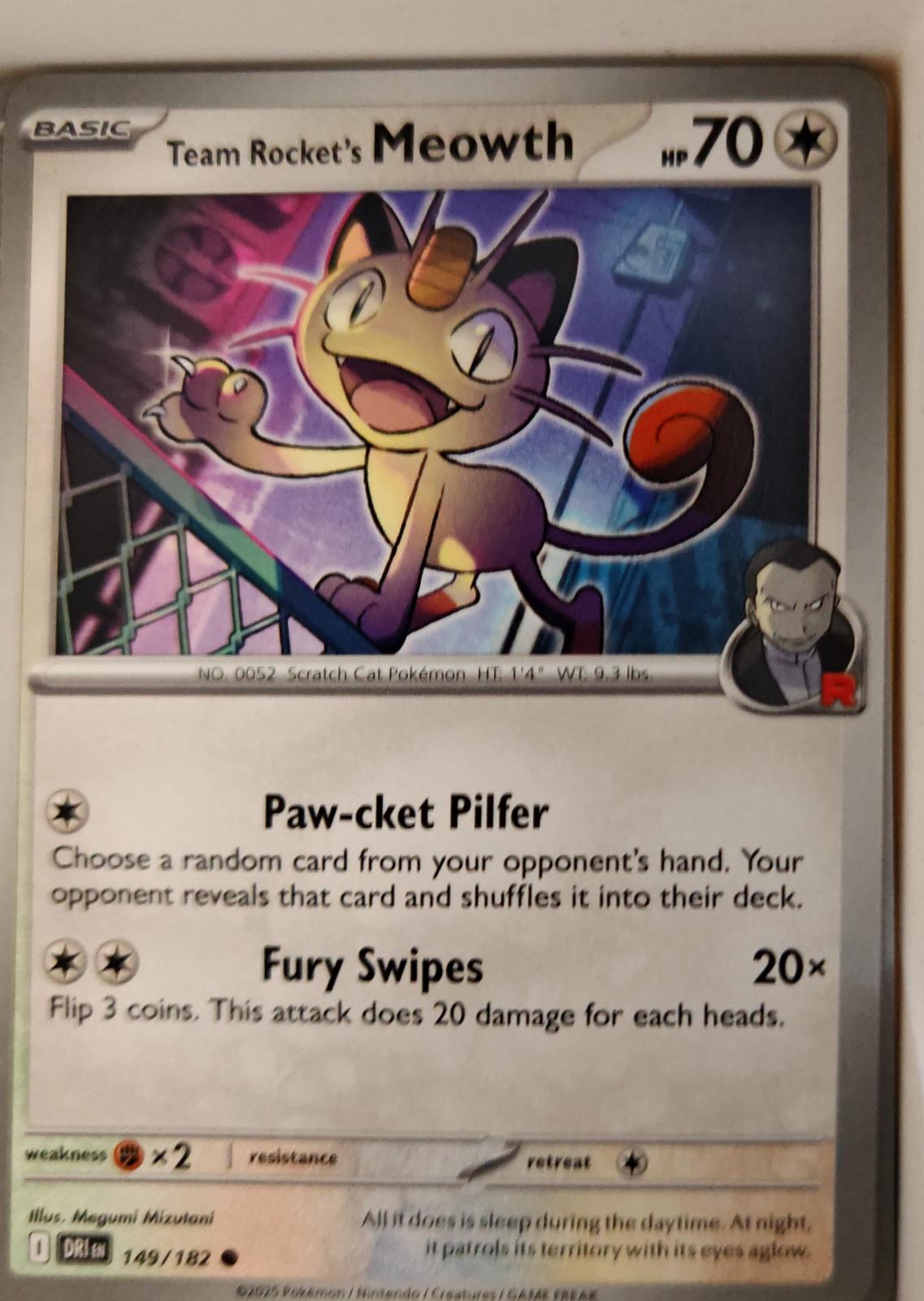 Team Rocket's Meowth - 149/182 - - DESTINED RIVALS - Pokemon - Common | AA23-61