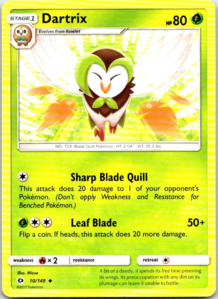 Dartrix - 10/149 - - SM BASE SET - Pokemon - Uncommon | AB44-15