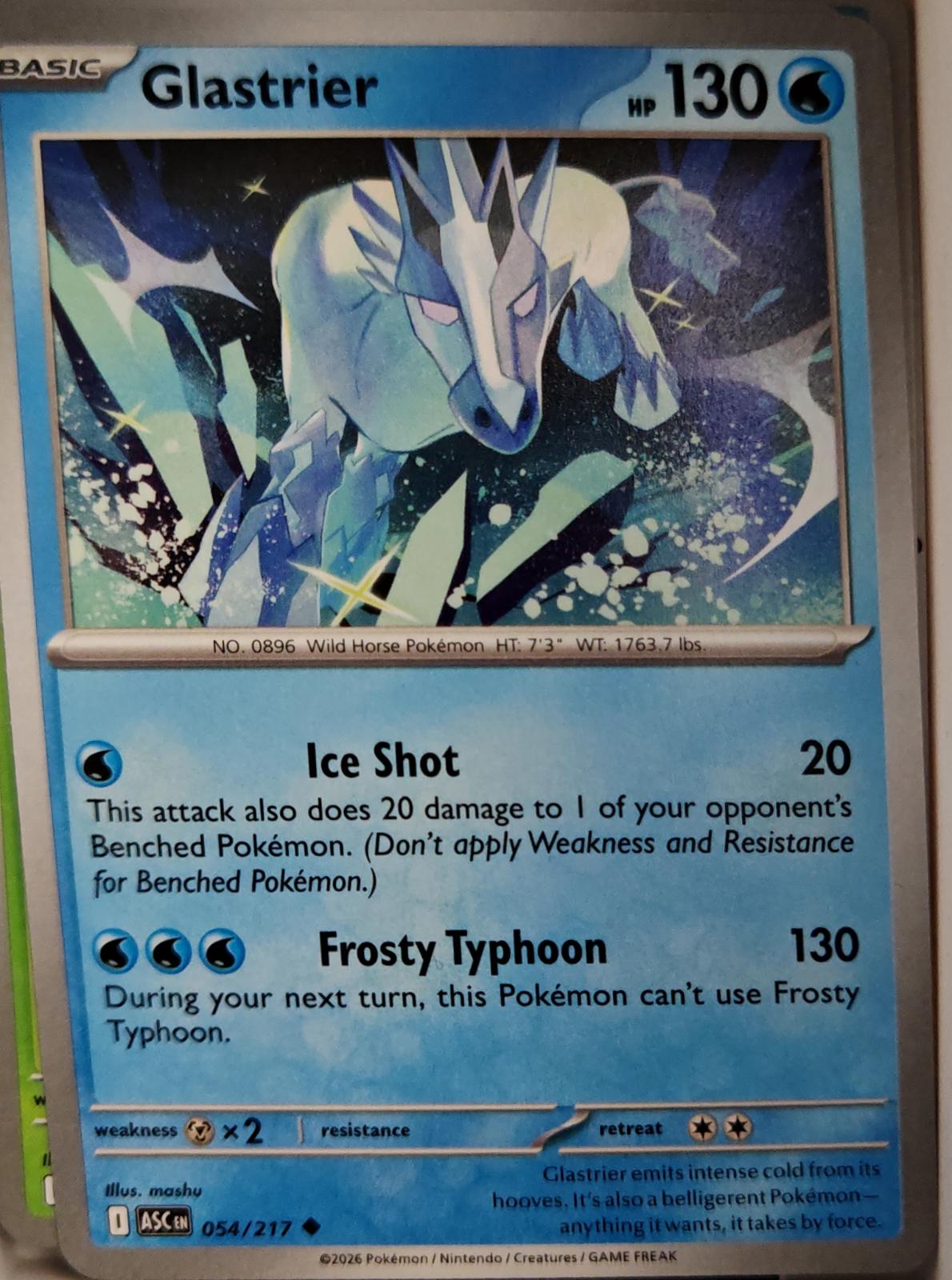 Glastrier - 054/217 - - ASCENDED HEROES - Pokemon - Uncommon | AA10-21
