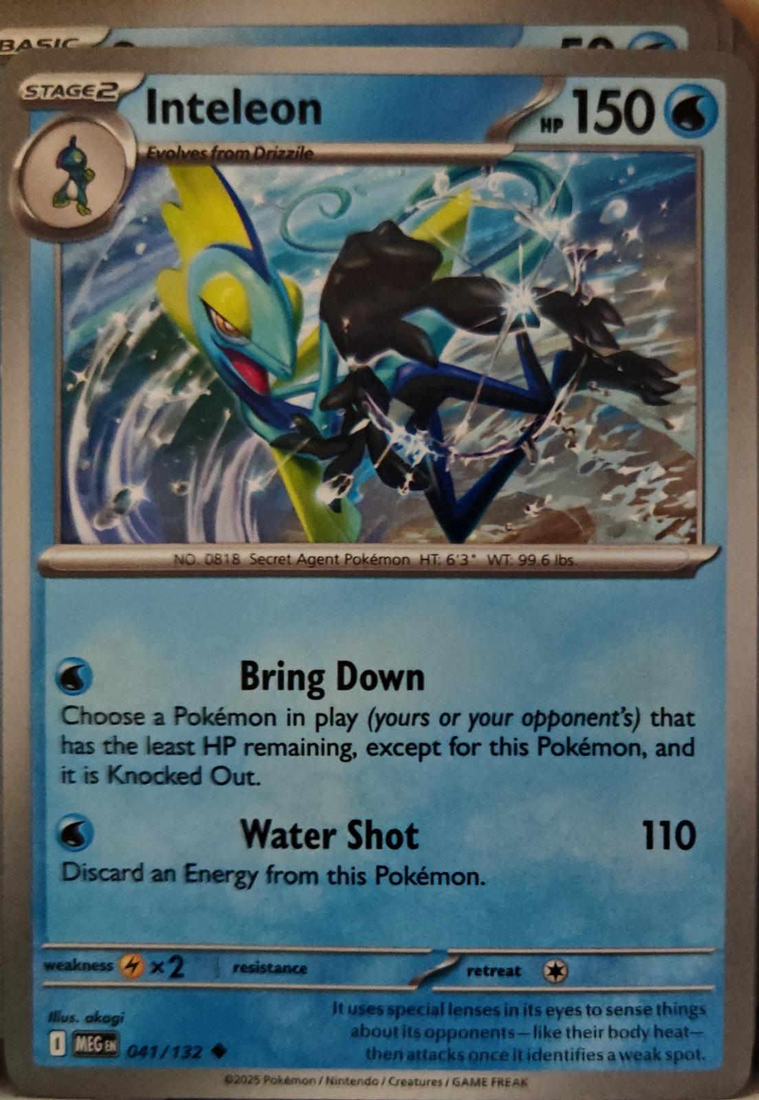 Inteleon - 041/132 - - MEGA EVOLUTION - Pokemon - Uncommon | AA01-59