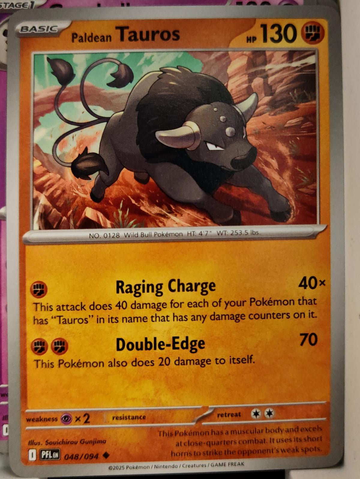 Paldean Tauros - 048/094 - - PHANTASMAL FLAMES - Pokemon - Uncommon | AA08-17