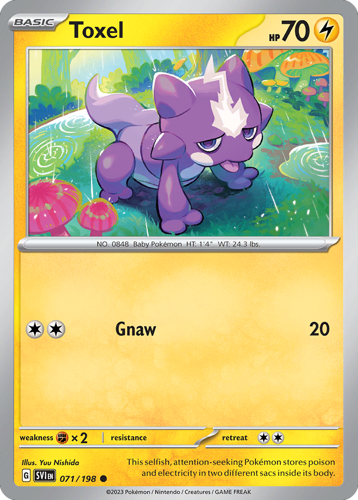Toxel - 071/198 - Reverse Holo - SCARLET & VIOLET - Pokemon - Common | AA49-77