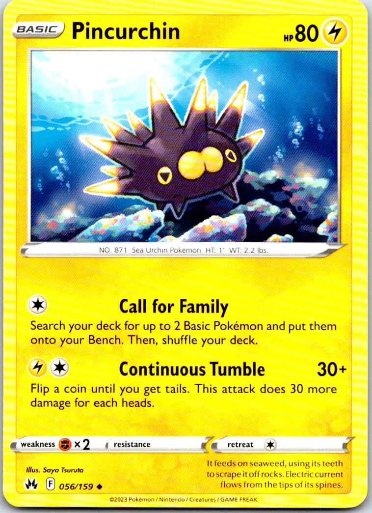 Pincurchin - 056/159 - - CROWN ZENITH - Pokemon - Uncommon | AA100-47