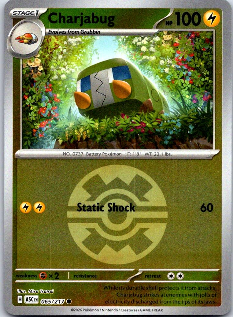 Charjabug (Quick Ball) - 065/217 - Reverse Holo - ASCENDED HEROES - Pokemon - | AB04-44