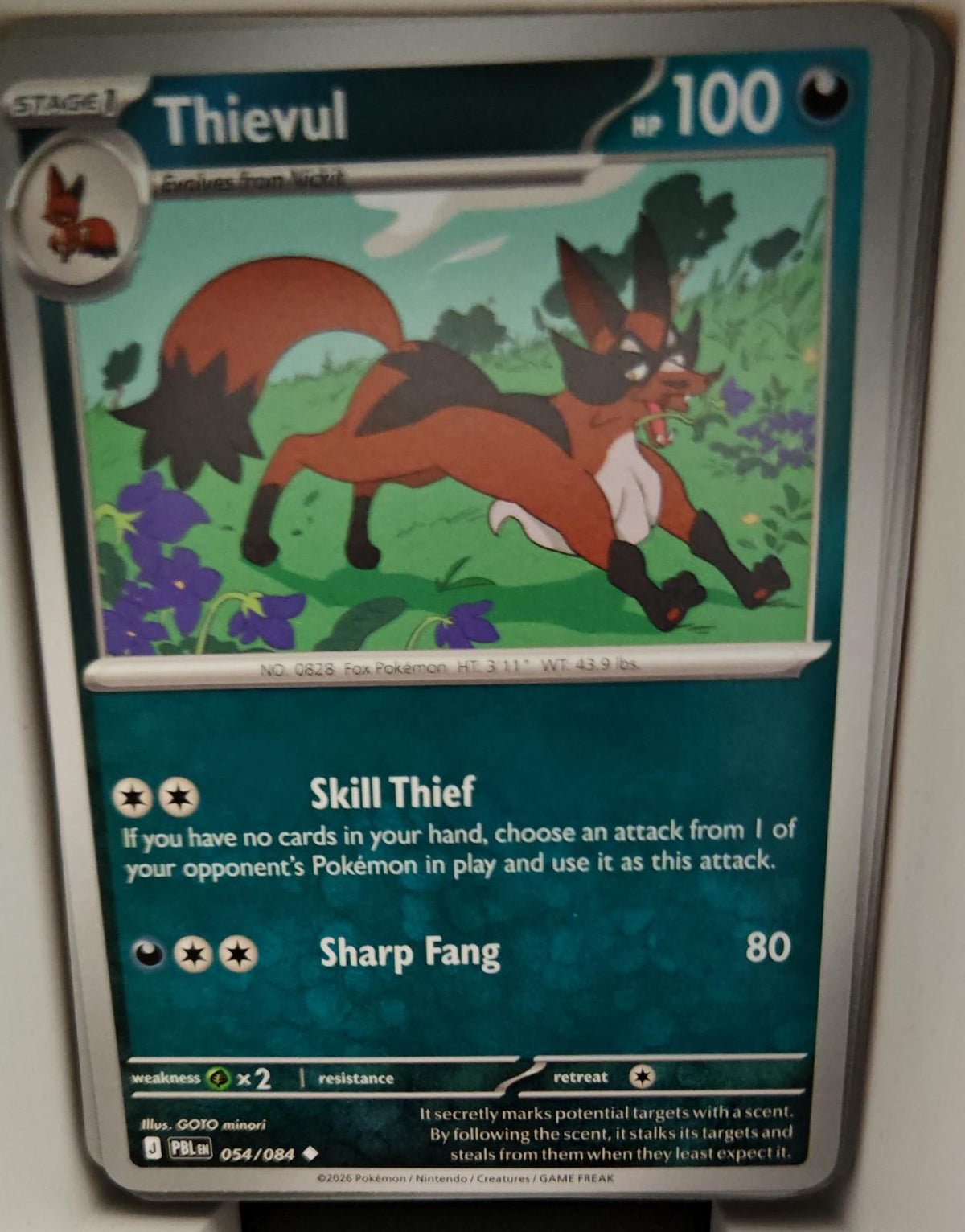Thievul - 054/084 - - PITCH BLACK - Pokemon - Uncommon | AA16-48