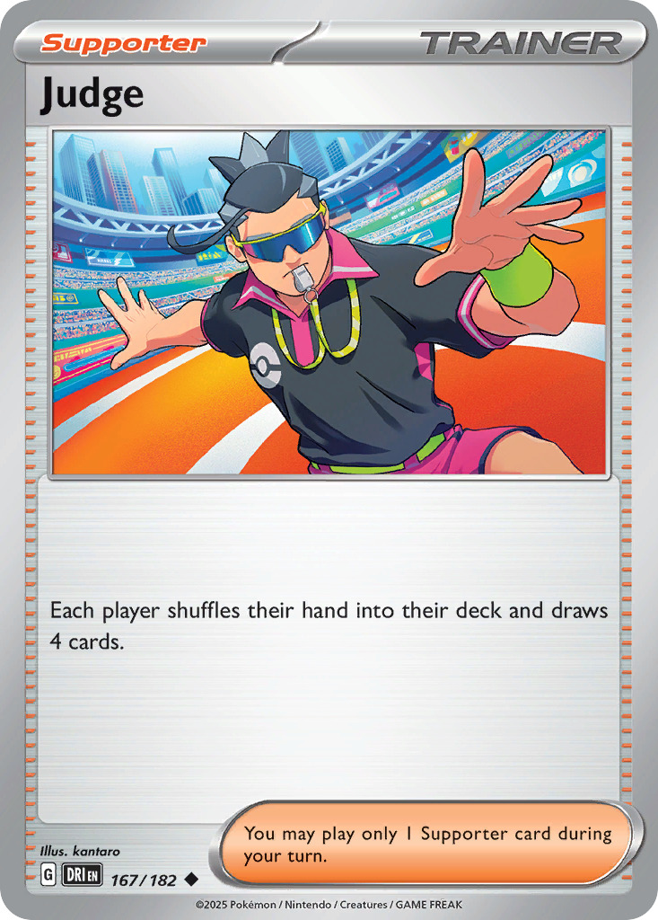 Judge - 167/182 - Reverse Holo - DESTINED RIVALS - Pokemon - Uncommon | AA49-95