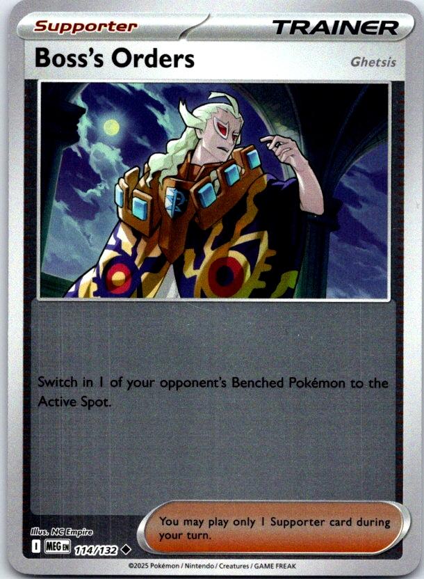 Boss's Orders - 114/132 - Reverse Holo - MEGA EVOLUTION - Pokemon - | AC21-21
