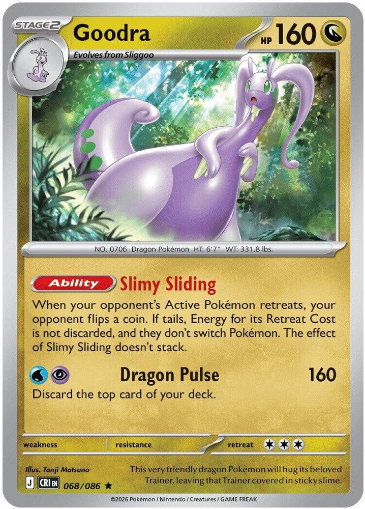Goodra - 068/086 - Holo - CHAOS RISING - Pokemon - Rare | AA13-59