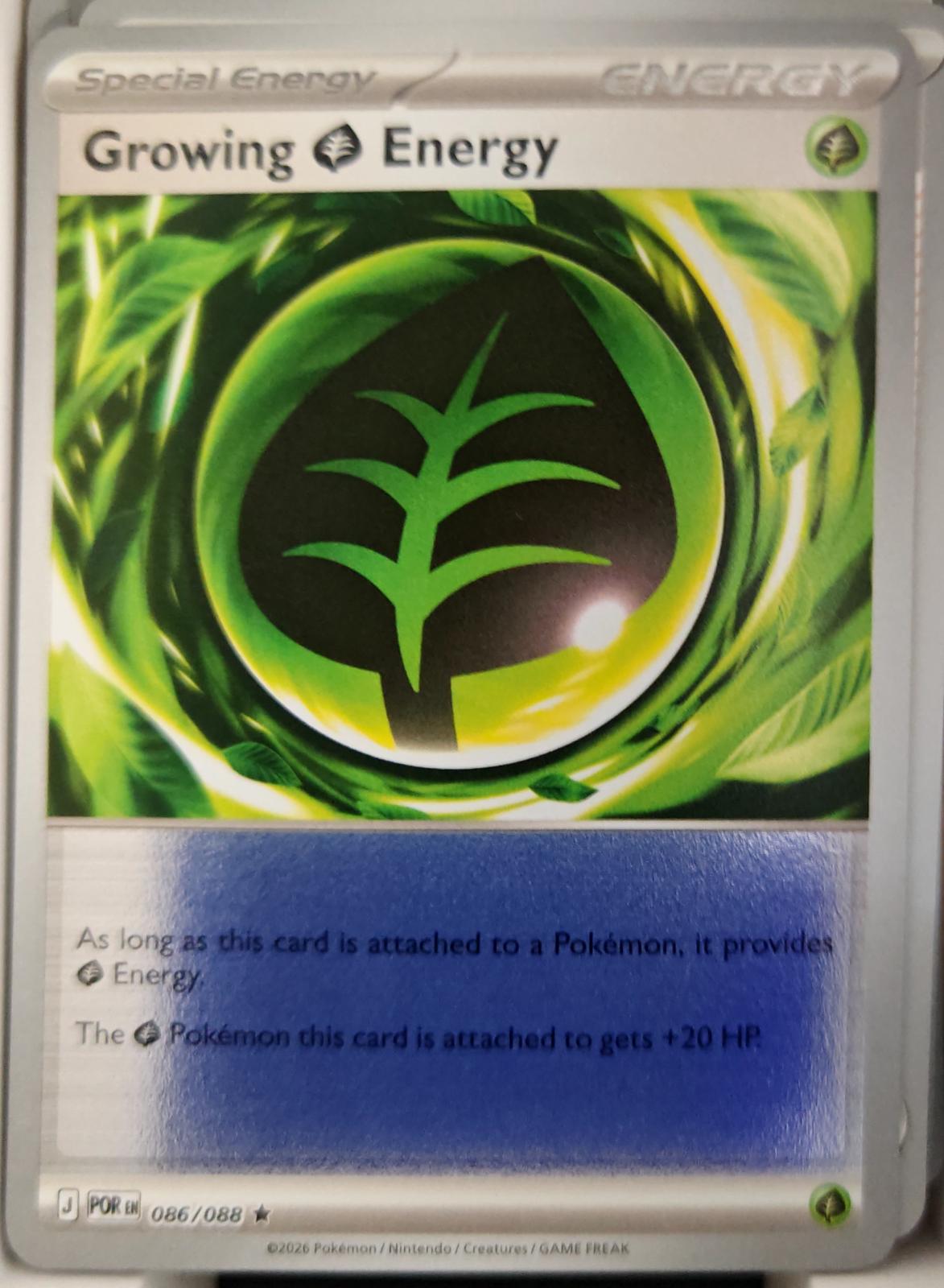 Growing Grass Energy - 086/088 - Reverse Holo - PERFECT ORDER - Pokemon - | AA25-62
