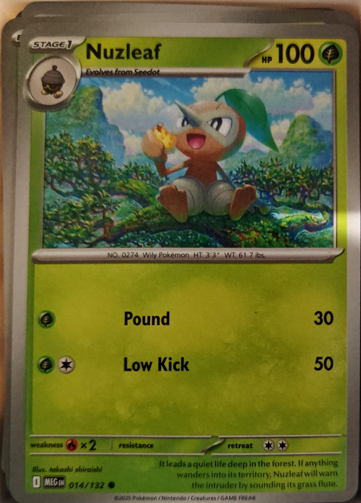 Nuzleaf - 014/132 - - MEGA EVOLUTION - Pokemon - Common | AA01-55