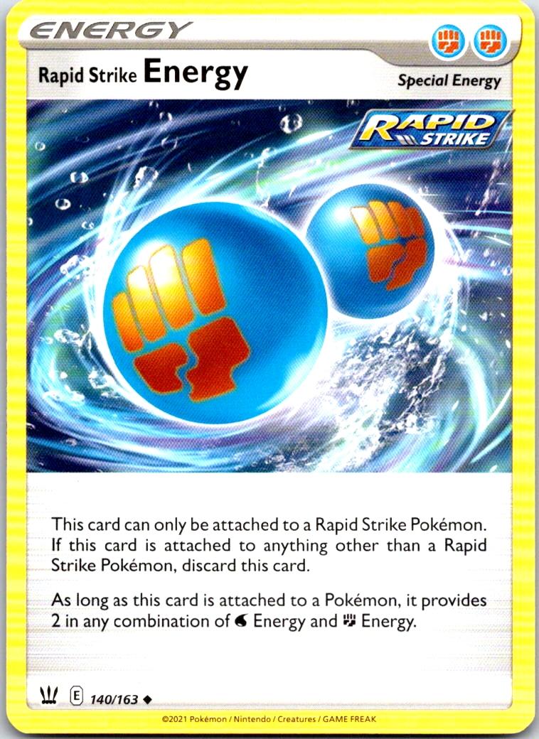 Rapid Strike Energy - 140/163 - - BATTLE STYLES - Pokemon - Uncommon | AA118-2