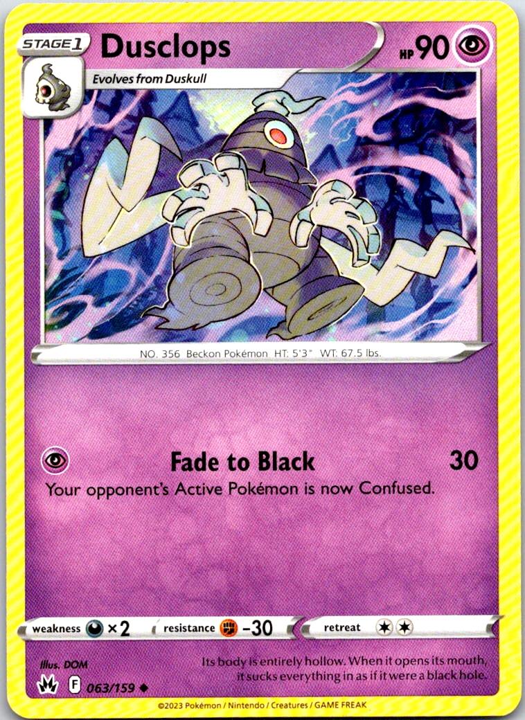 Dusclops - 063/159 - - CROWN ZENITH - Pokemon - Uncommon | AA102-22