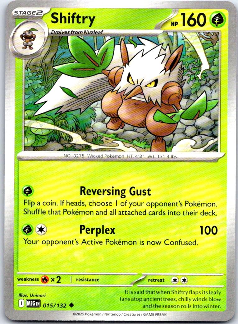 Shiftry - 015/132 - - MEGA EVOLUTION - Pokemon - Uncommon | AB70-5