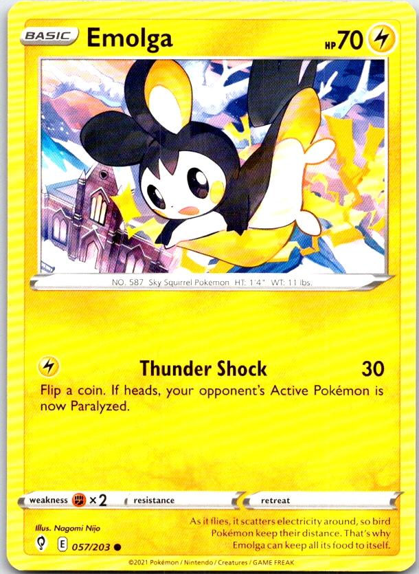 Emolga - 057/203 - - EVOLVING SKIES - Pokemon - Common | AC08-48