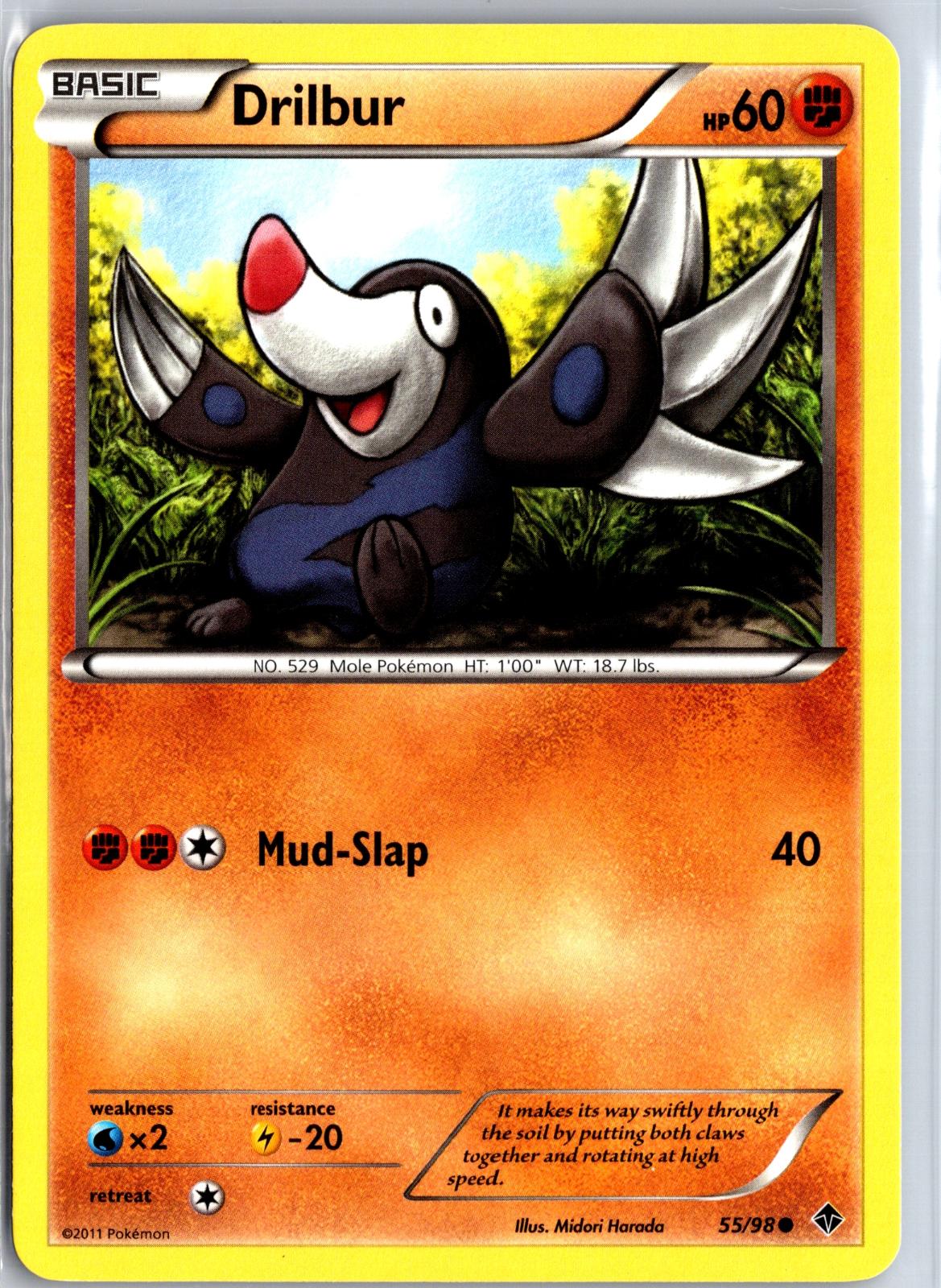 Drilbur - 55/98 - - EMERGING POWERS - Pokemon - Common | AA114-10