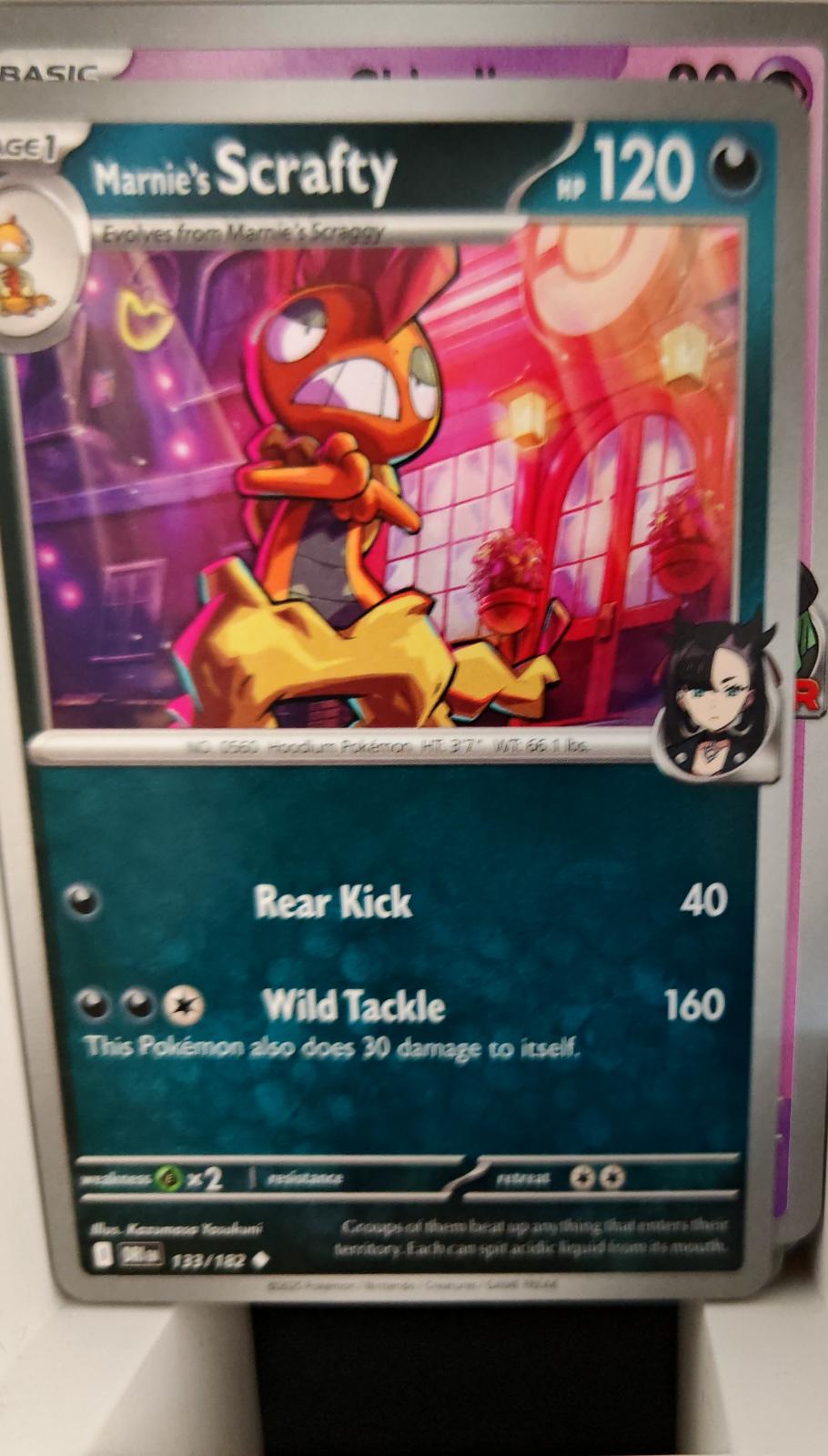 Marnie's Scrafty - 133/182 - - DESTINED RIVALS - Pokemon - Uncommon | AA23-78