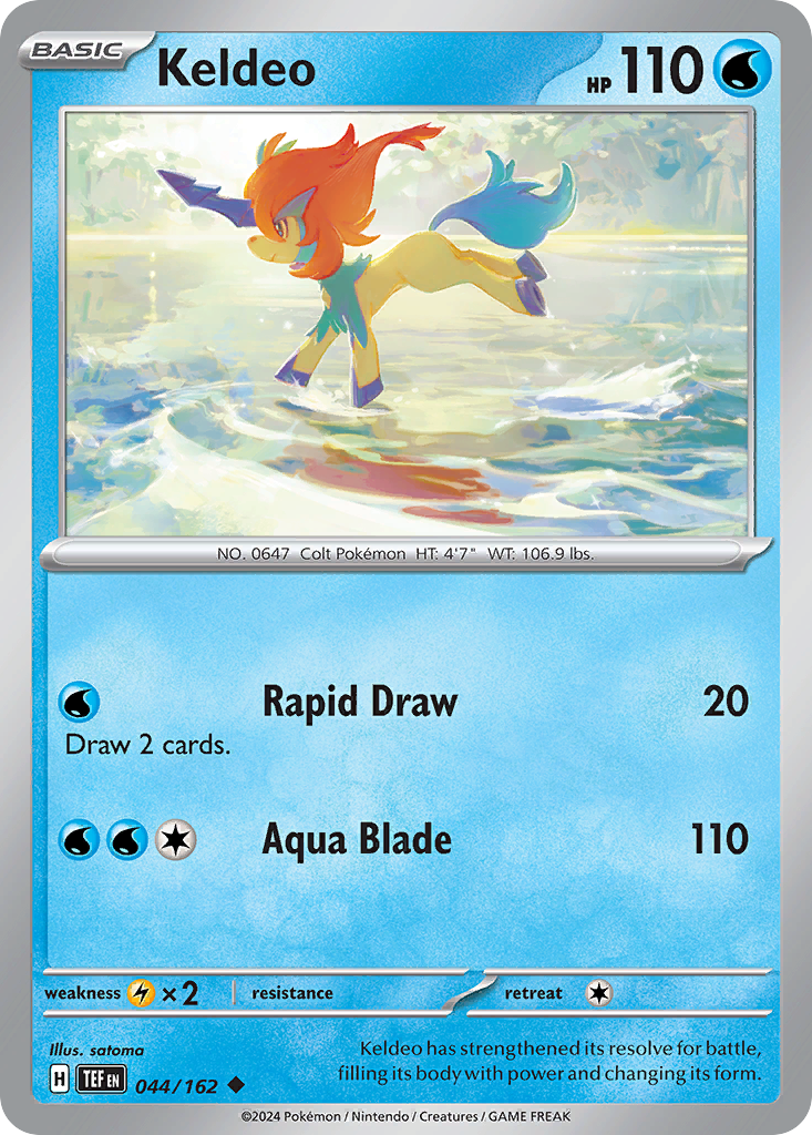 Keldeo - 044/162 - Reverse Holo - TEMPORAL FORCES - Pokemon - Uncommon | AA20-43