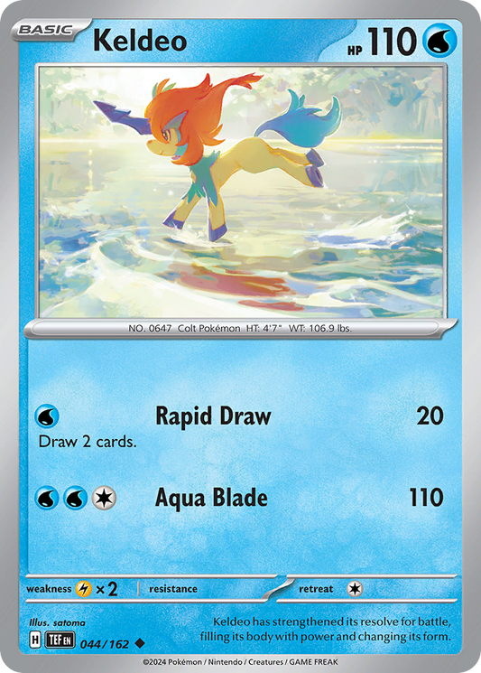 Keldeo - 044/162 - Reverse Holo - TEMPORAL FORCES - Pokemon - Uncommon | AA20-43
