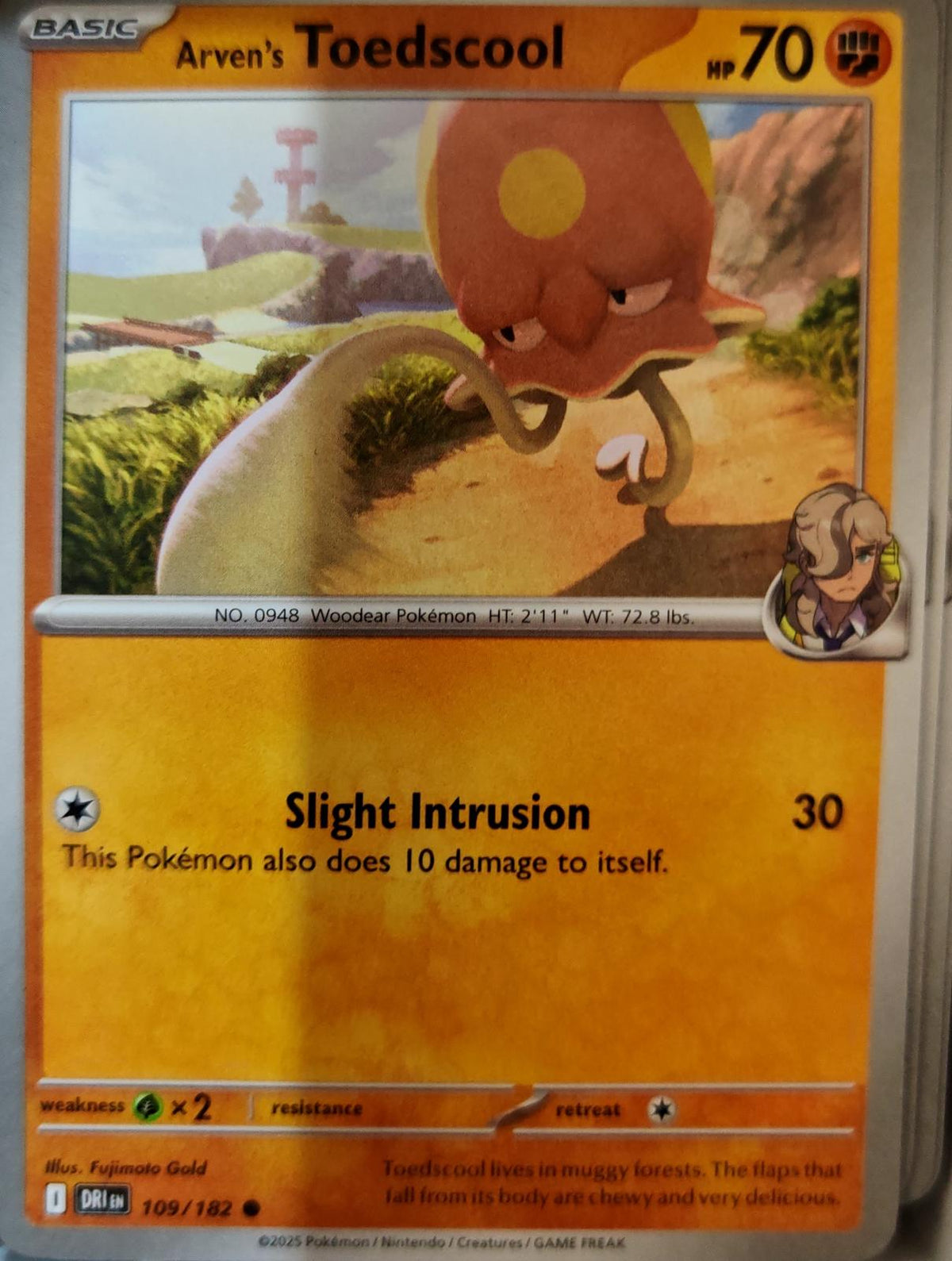 Arven's Toedscool - 109/182 - - DESTINED RIVALS - Pokemon - Common | AA07-73