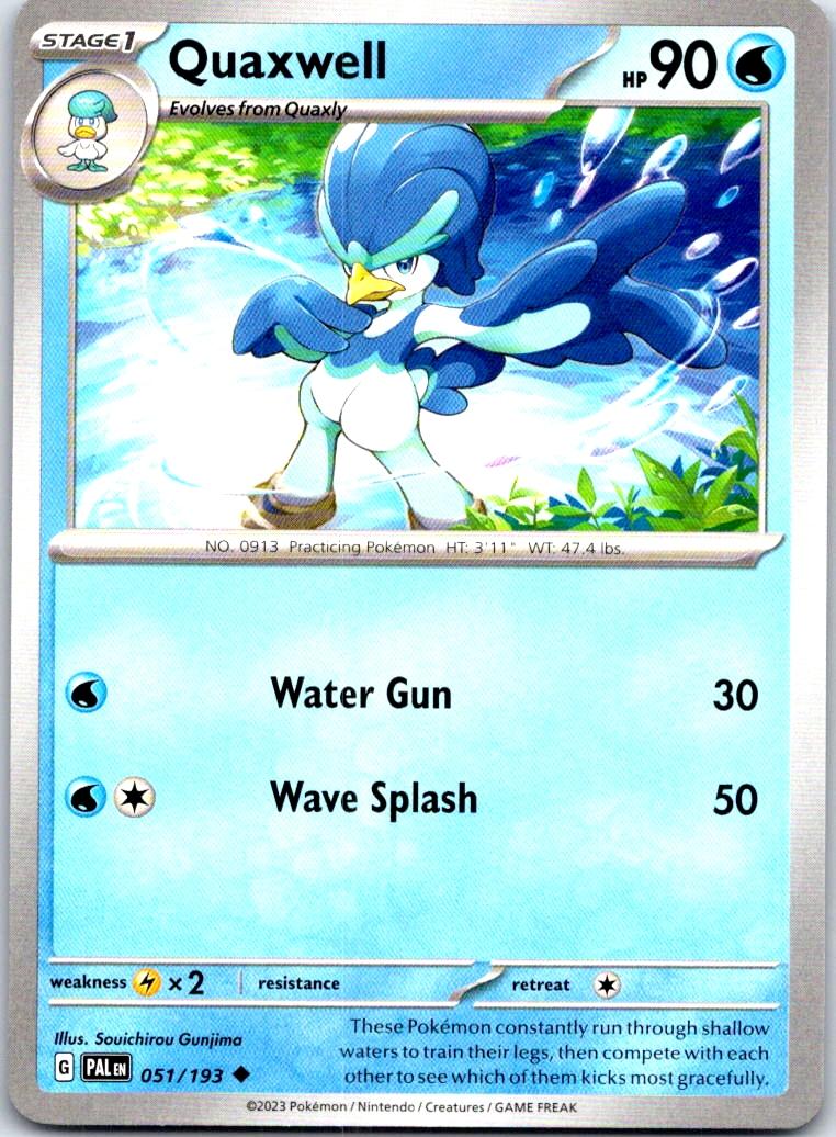 Quaxwell - 051/193 - - PALDEA EVOLVED - Pokemon - Uncommon | AB68-37
