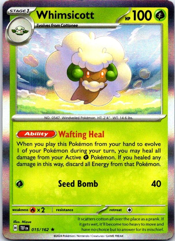 Whimsicott - 015/162 - Holo - TEMPORAL FORCES - Pokemon - Rare | AC12-20
