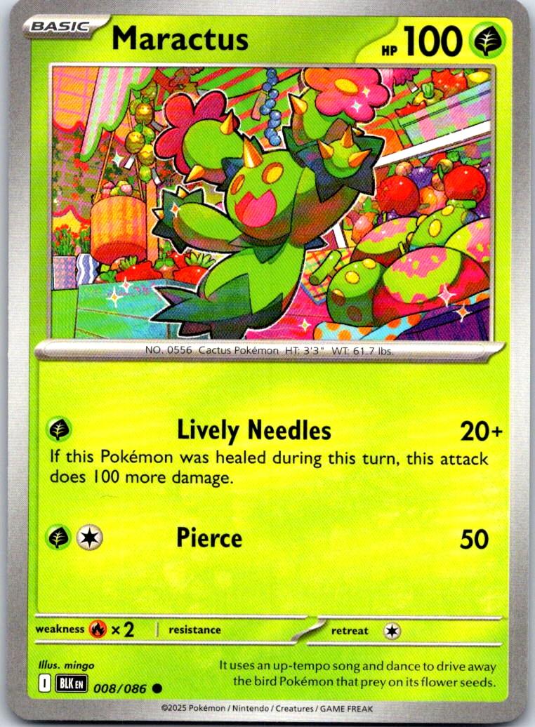 Maractus - 008/086 - - BLACK BOLT - Pokemon - Common | AA108-46