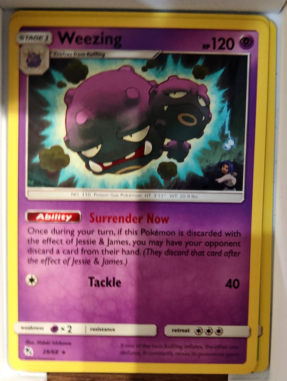 Weezing - 29/68 - - HIDDEN FATES - Pokemon - Rare | AA71-4