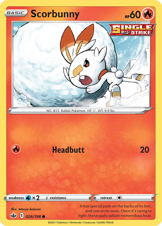 Scorbunny - 026/198 - - CHILLING REIGN - Pokemon - Common | AA57-20