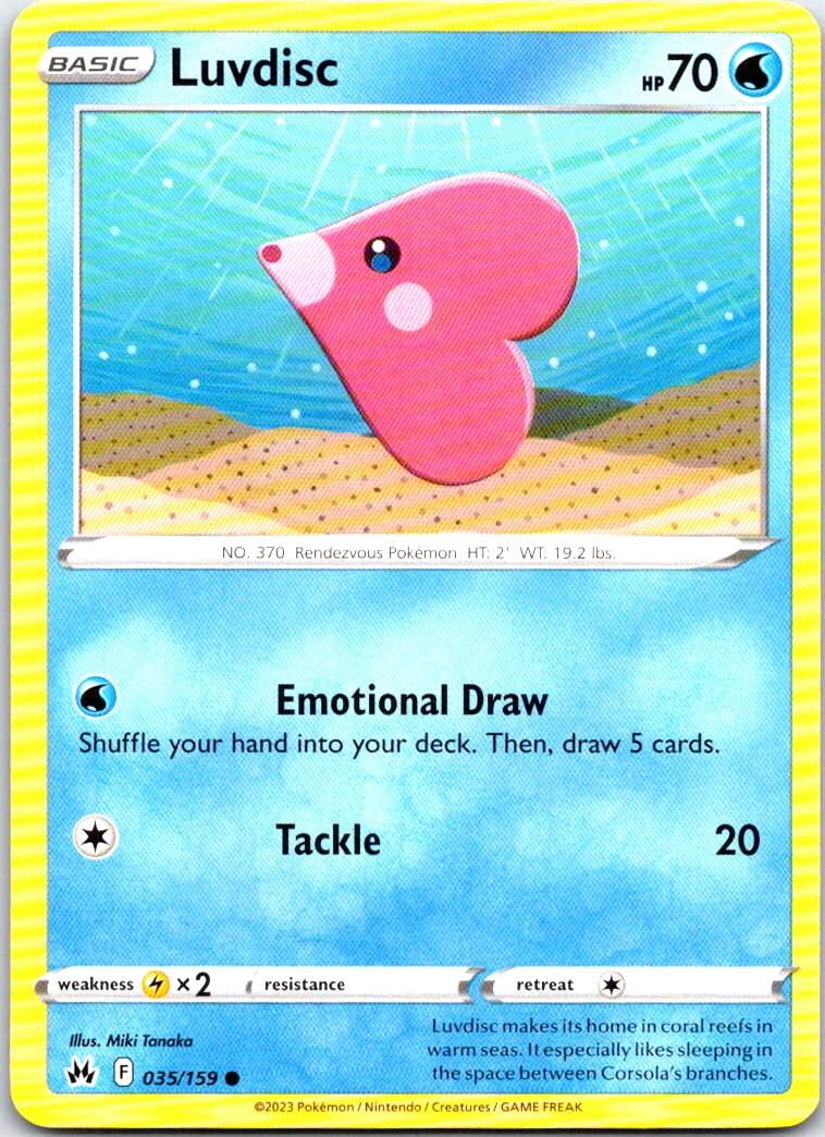 Luvdisc - 035/159 - - CROWN ZENITH - Pokemon - Common | AB46-11