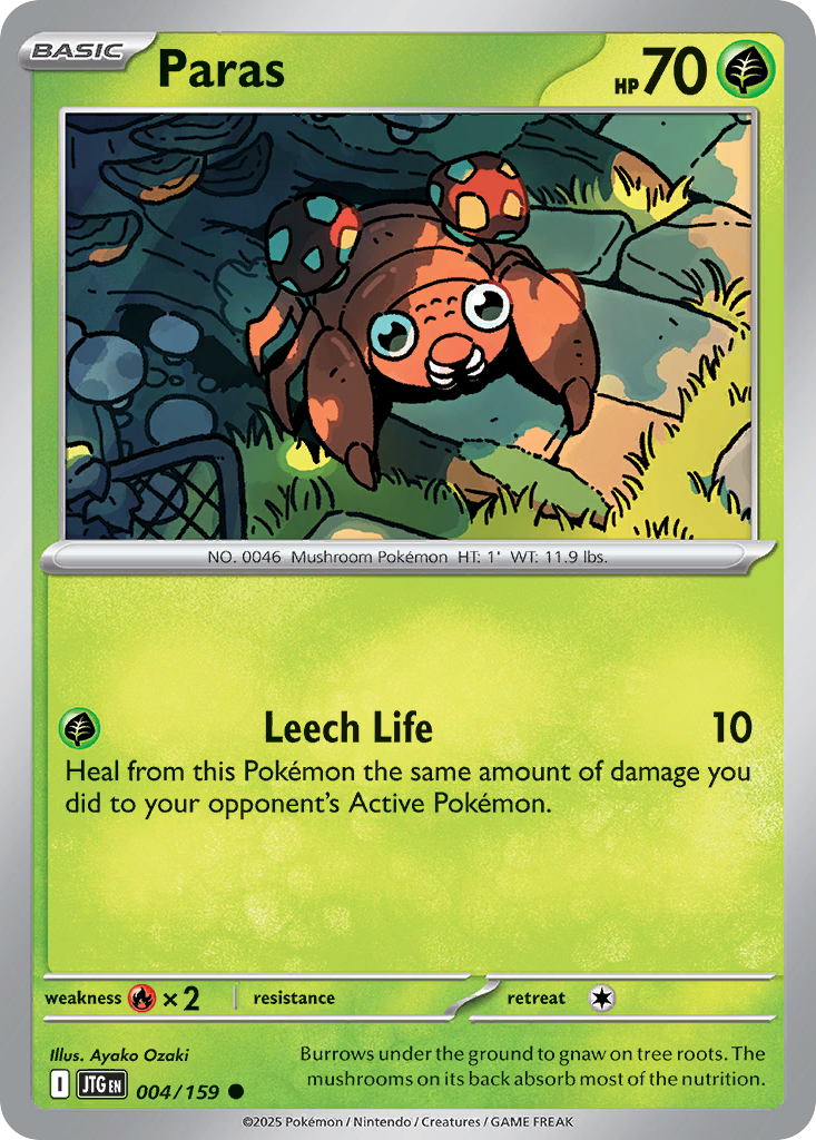 Paras - 004/159 - - JOURNEY TOGETHER - Pokemon - Common | AA45-22