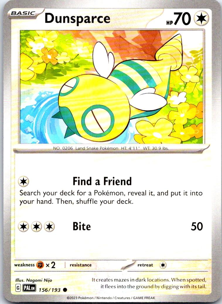 Dunsparce - 156/193 - - PALDEA EVOLVED - Pokemon - Common | AB69-12