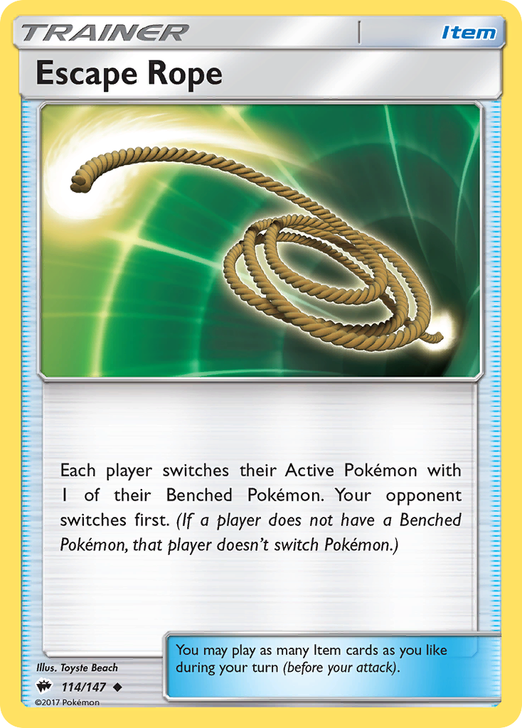 Escape Rope - 114/147 - - BURNING SHADOWS - Pokemon - Uncommon | AA70-23