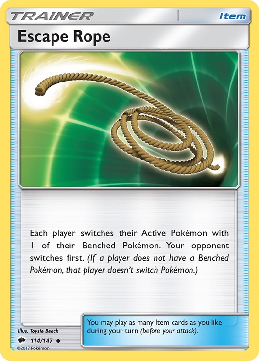 Escape Rope - 114/147 - - BURNING SHADOWS - Pokemon - Uncommon | AA70-23