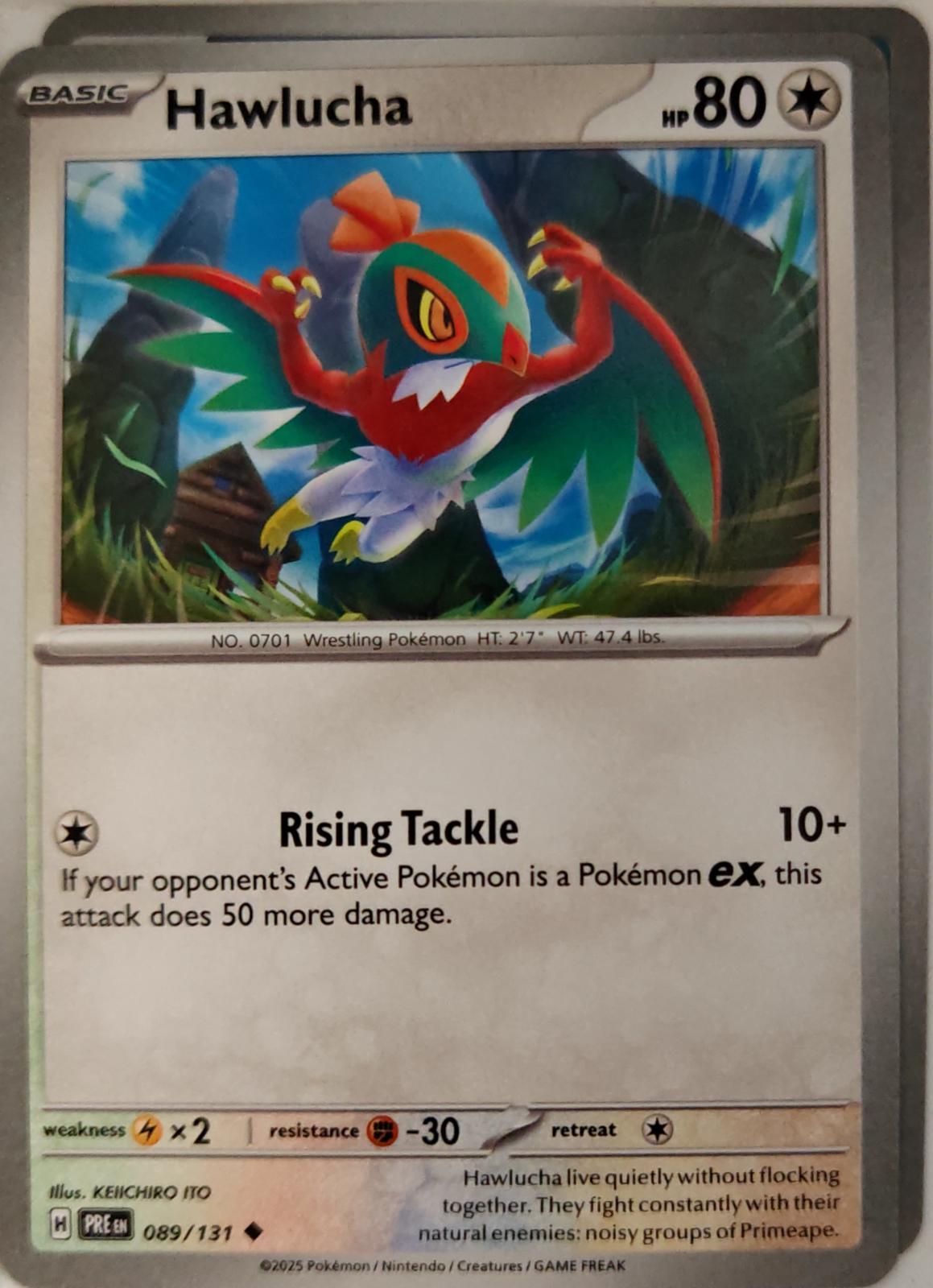 Hawlucha - 089/131 - - PRISMATIC EVOLUTIONS - Pokemon - Uncommon | AA27-2