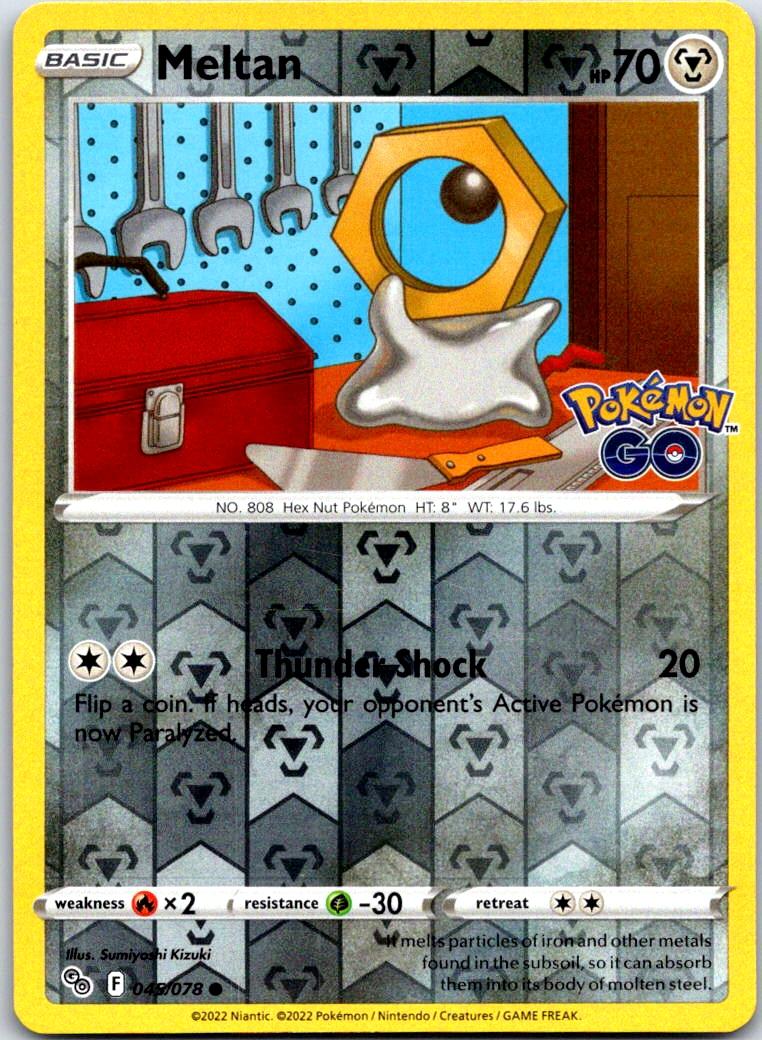 Meltan - 045/078 - Reverse Holo - POKEMON GO - Pokemon - Common | AA119-5