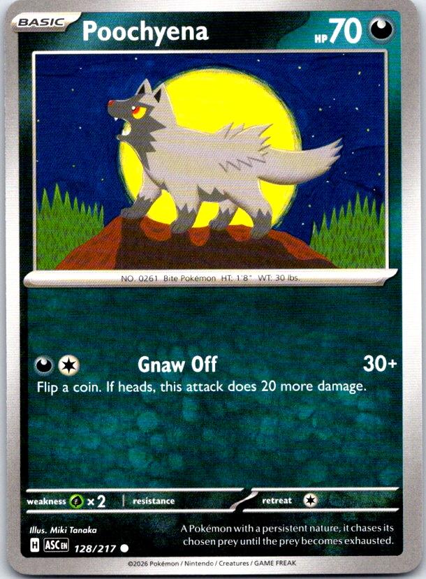 Poochyena - 128/217 - - ASCENDED HEROES - Pokemon - Common | AC14-23