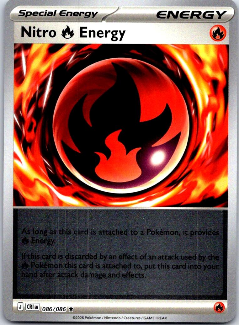 Nitro R Energy - 086/086 - Reverse Holo - CHAOS RISING - Pokemon - | AB14-38